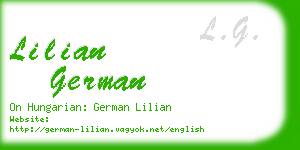 lilian german business card